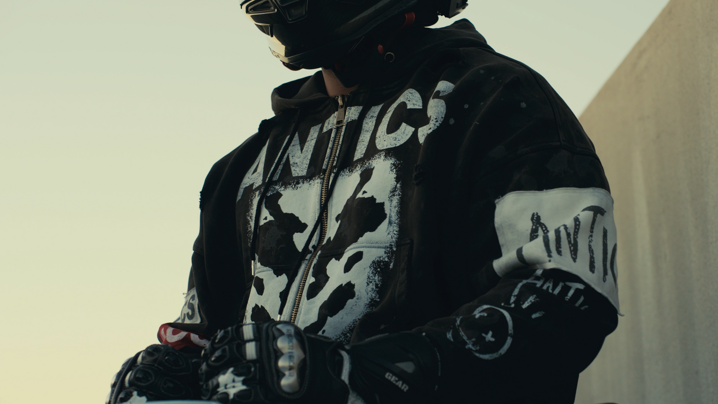 ANTICS Distressed Zip Hoodie