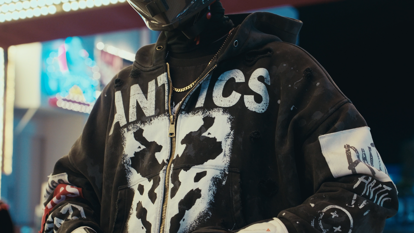 ANTICS Distressed Zip Hoodie